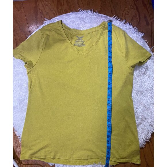 Faded Glory V-Neck Yellow Women's Top Size XXL/2XG - Picture 3 of 6